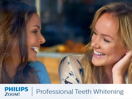 Picture of 2 Women Smiling Philips Zoom Professional teeth whitening