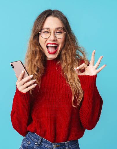 Smiling Female After Dentist Checkup